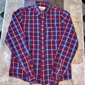 Men’s SZ L HOLLISTER Plaid Button Down Shirt